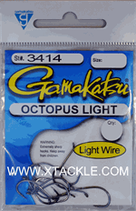 Gamakatsu Octopus Hooks Light Wire NS Black