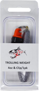 XTackle 4oz Trolling Weight w/Snap Clip 1/pk