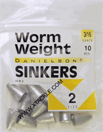 Danielson - Sinker Steel Worm Wgt 1/2 oz - EQWW5