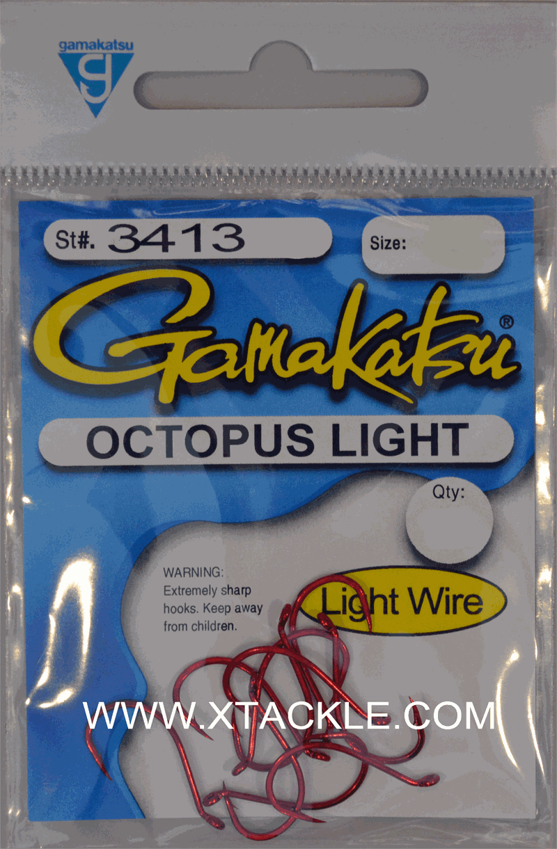 Gamakatsu Octopus Hooks Light Wire Red