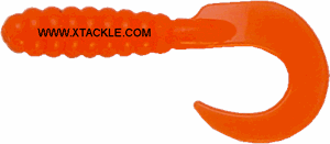 Big Bite Baits 3" Curl Tail Grub (05) Orange