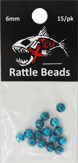 Xtackle Teal Chrome Rattle Beads 6mm