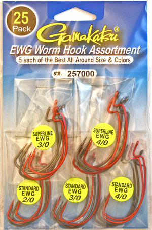 Gamakatsu EWG Worm Assortment 25 Pack