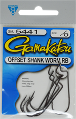 Gamakatsu Worm Hook Offset Shank RB 544xx Series (Black)