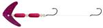 Macks Lures Cha-Cha Crawler Rig, Dark Cerise Sparkle Blade, Pink/Purple Scale Floats (60053)