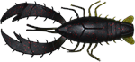Big Bite Baits Real Deal Craw Black Neon / Watermelon Red Flake (06)